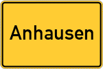 Place name sign Anhausen, Kreis Neuwied
