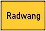 Place name sign Radwang