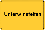 Place name sign Unterwinstetten