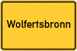 Place name sign Wolfertsbronn