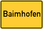 Place name sign Baimhofen