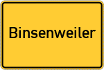 Place name sign Binsenweiler