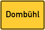 Place name sign Dombühl