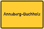 Place name sign Annaberg-Buchholz