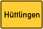 Place name sign Hüttlingen, Mittelfranken