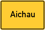 Place name sign Aichau