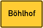 Place name sign Böhlhof