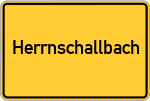 Place name sign Herrnschallbach