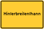Place name sign Hinterbreitenthann