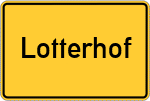 Place name sign Lotterhof