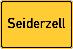 Place name sign Seiderzell