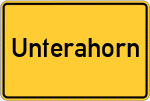 Place name sign Unterahorn