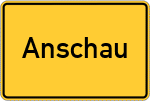 Place name sign Anschau