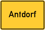 Place name sign Antdorf