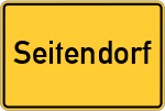 Place name sign Seitendorf