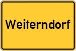 Place name sign Weiterndorf, Mittelfranken