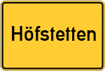 Place name sign Höfstetten