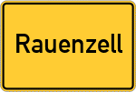 Place name sign Rauenzell