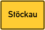 Place name sign Stöckau