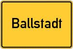 Place name sign Ballstadt