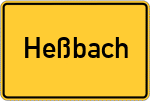 Place name sign Heßbach