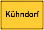 Place name sign Kühndorf