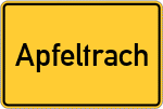 Place name sign Apfeltrach
