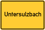 Place name sign Untersulzbach