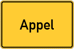 Place name sign Appel, Nordheide