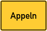 Place name sign Appeln