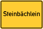 Place name sign Steinbächlein, Mittelfranken