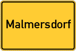 Place name sign Malmersdorf, Mittelfranken