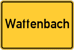 Place name sign Wattenbach, Mittelfranken