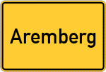 Place name sign Aremberg, Eifel