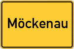 Place name sign Möckenau