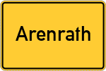 Place name sign Arenrath