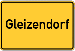 Place name sign Gleizendorf