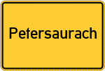 Place name sign Petersaurach