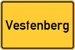 Place name sign Vestenberg