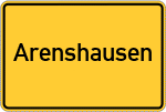 Place name sign Arenshausen