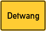 Place name sign Detwang