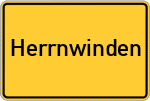 Place name sign Herrnwinden