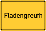 Place name sign Fladengreuth