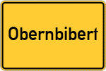 Place name sign Obernbibert