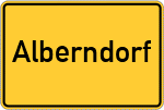 Place name sign Alberndorf