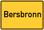 Place name sign Bersbronn