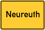 Place name sign Neureuth