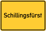Place name sign Schillingsfürst