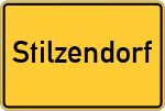 Place name sign Stilzendorf