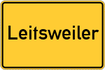 Place name sign Leitsweiler